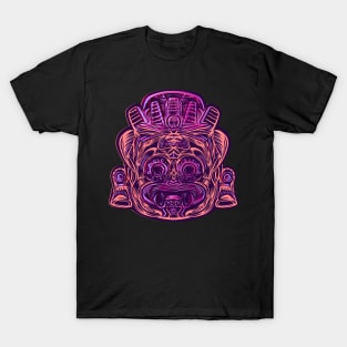 tlaloc glitch mexican T-Shirt